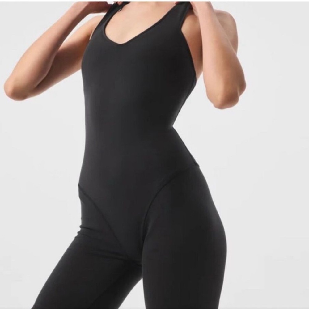 AloYoga  Airbrush Real Onesie Romper Black Size Medium